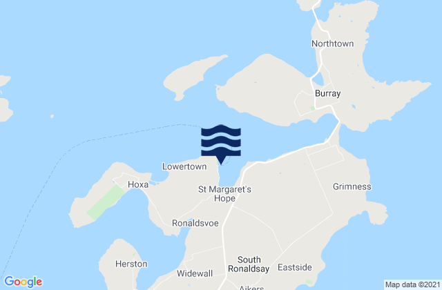 Mappa delle maree di St Margarets Hope Port, United Kingdom