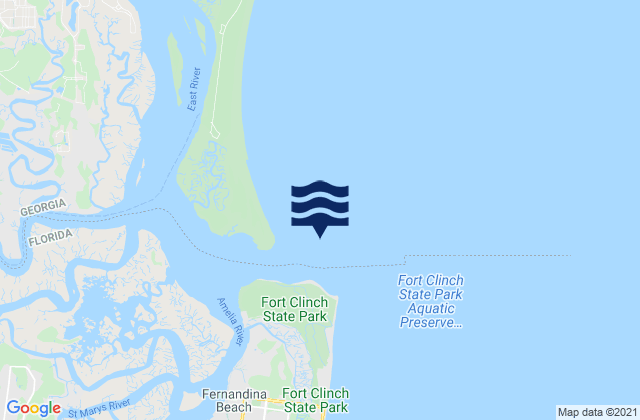 Mappa delle maree di St Marys Entrance North Jetty, United States