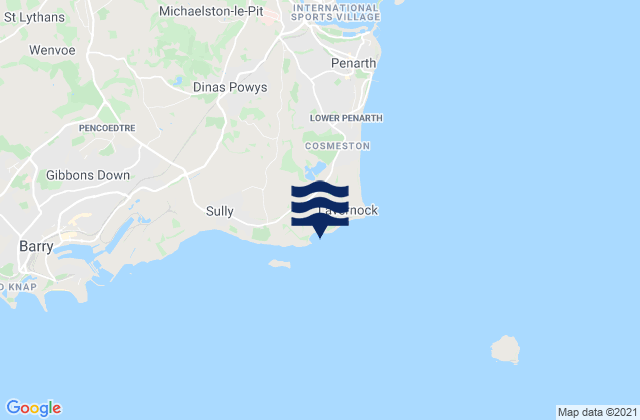 Mappa delle maree di St Marys Well Bay Beach, United Kingdom