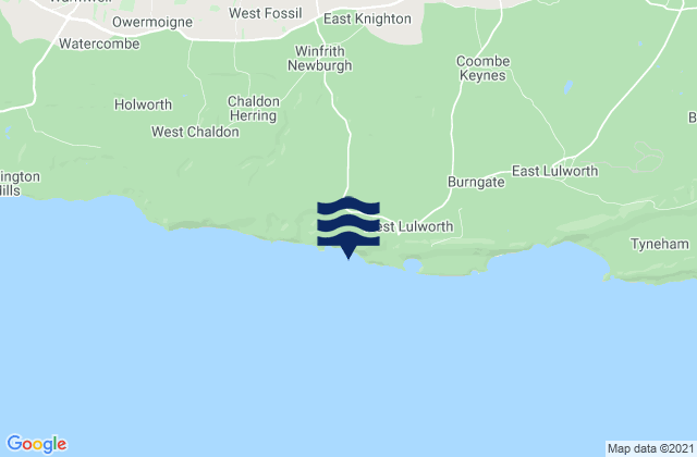 Mappa delle maree di St Oswald's Bay, United Kingdom