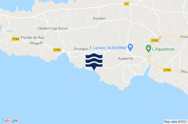 Mappa delle maree di St Tugen, France