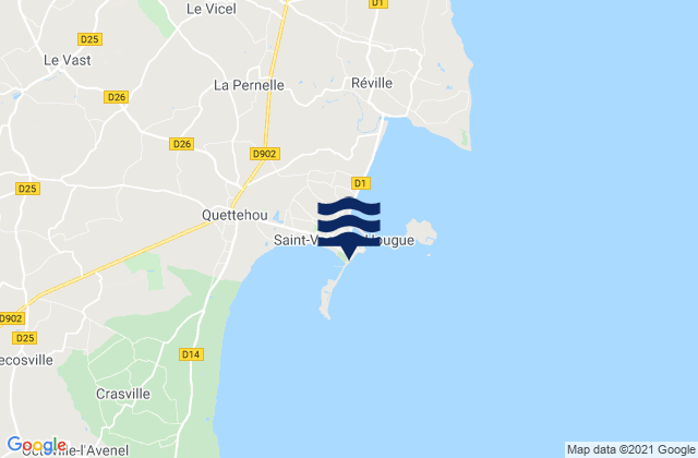 Mappa delle maree di St Vaast la Hougue, France