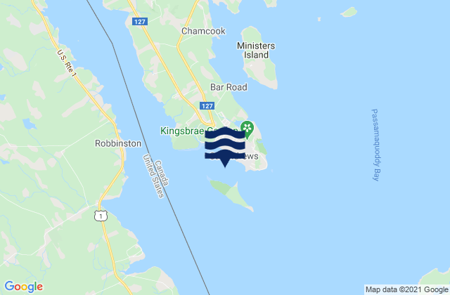 Mappa delle maree di St. Andrews Harbour, Canada