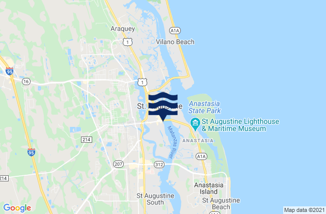 Mappa delle maree di St. Augustine (City Dock), United States