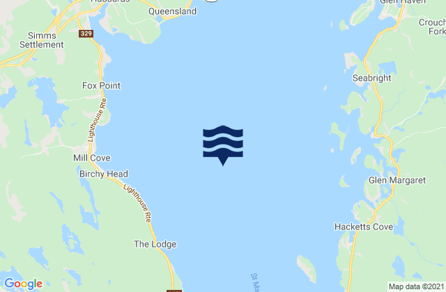 Mappa delle maree di St. Margarets Bay, Canada