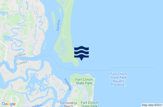 Mappa delle maree di St. Marys Entrance North Jetty, United States