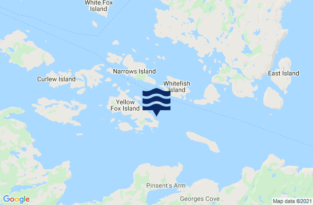 Mappa delle maree di St. Michaels Bay, Canada