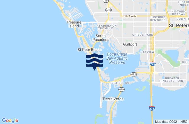 Mappa delle maree di St. Pete Beach, United States