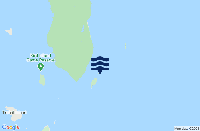 Mappa delle maree di Stack Island, Australia
