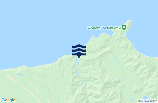 Mappa delle maree di Stafford Bay, New Zealand