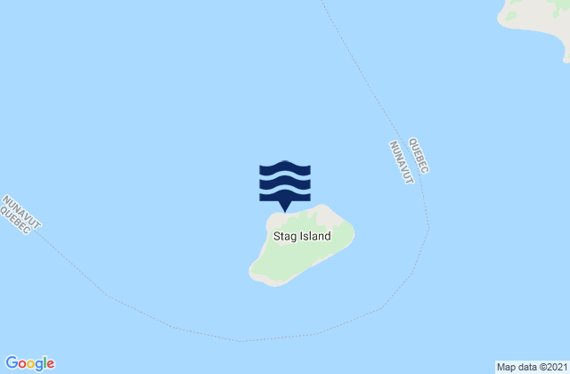 Mappa delle maree di Stag Island, Canada