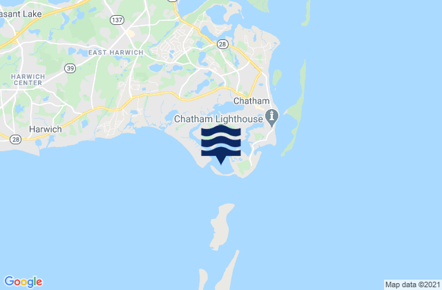 Mappa delle maree di Stage Harbor west of Morris Island, United States