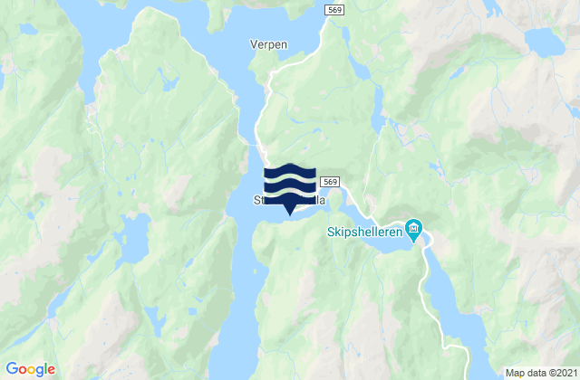Mappa delle maree di Stamnes, Norway