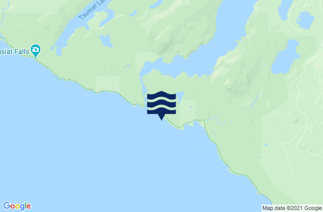 Mappa delle maree di Stanley Beach, Canada