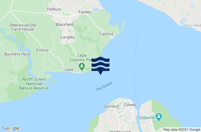 Mappa delle maree di Stansore Point, United Kingdom
