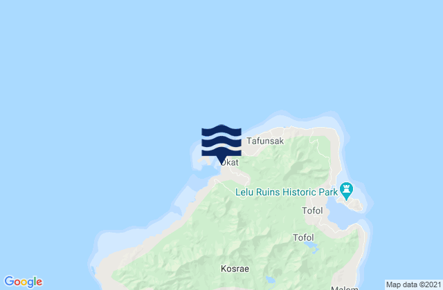 Mappa delle maree di State of Kosrae, Micronesia