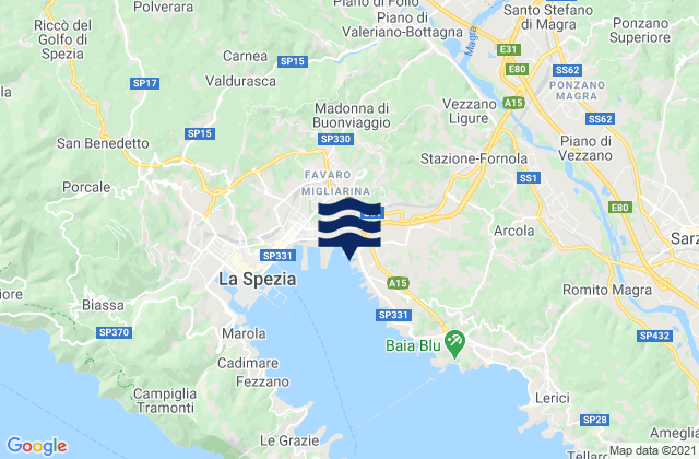 Mappa delle maree di Stazione-Fornola, Italy