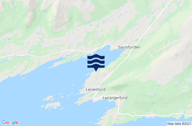 Mappa delle maree di Steigen, Norway