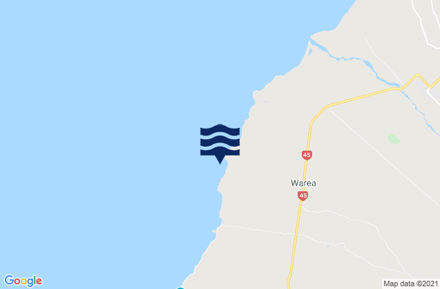 Mappa delle maree di Stent Road, New Zealand