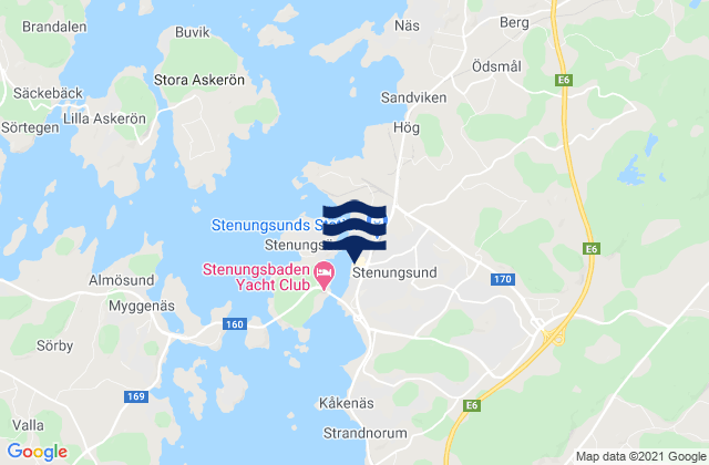 Mappa delle maree di Stenungsund, Sweden