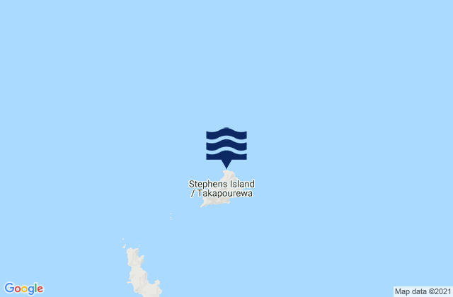 Mappa delle maree di Stephens Island (Takapourewa), New Zealand