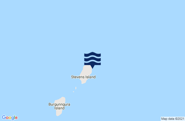 Mappa delle maree di Stevens Island, Australia