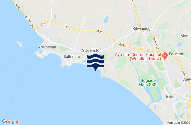 Mappa delle maree di Stevenston Beach, United Kingdom