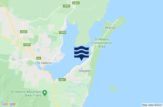 Mappa delle maree di Stieglitz Beach, Australia