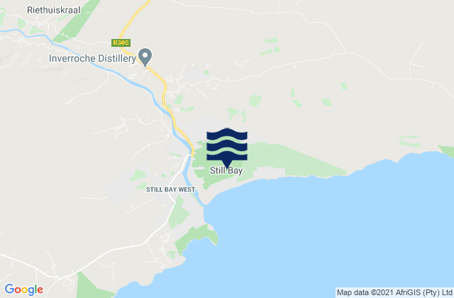 Mappa delle maree di Stillbaai, South Africa