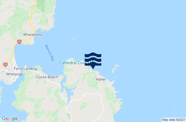 Mappa delle maree di Stingray Bay, New Zealand