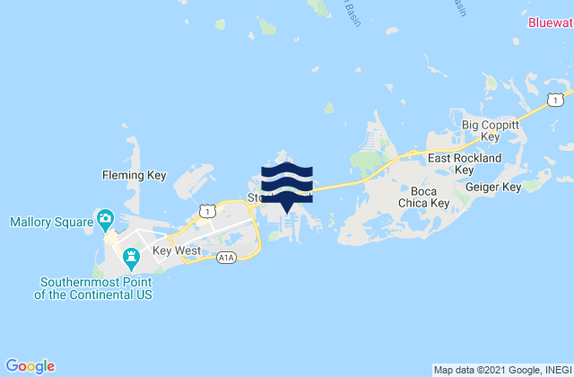 Mappa delle maree di Stock Island, United States