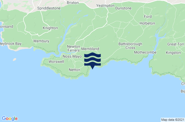 Mappa delle maree di Stoke (Row Cove) Beach, United Kingdom