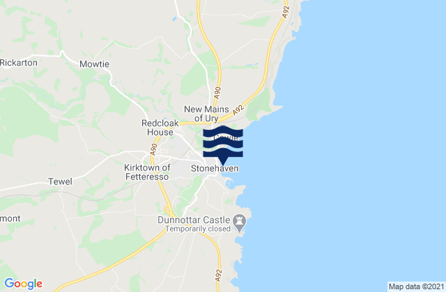 Mappa delle maree di Stonehaven Beach, United Kingdom