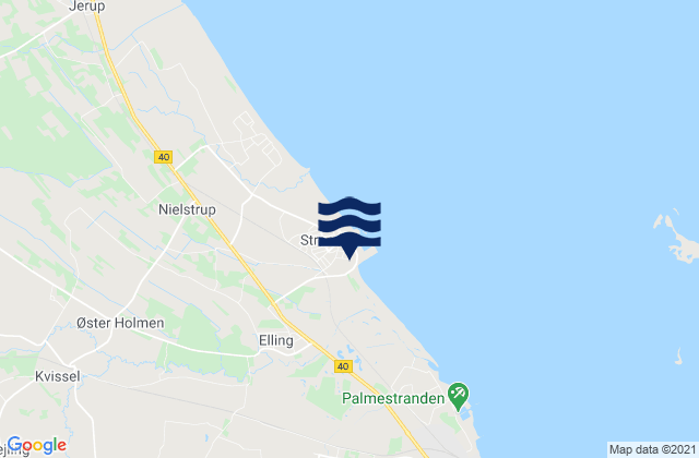 Mappa delle maree di Strandby, Denmark