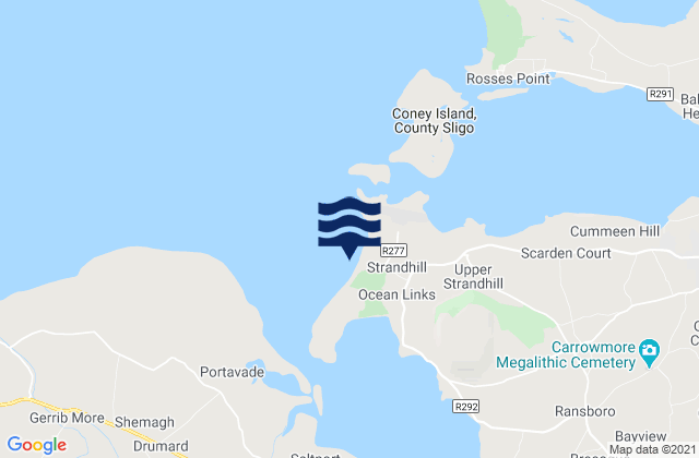 Mappa delle maree di Strandhill Beach, Ireland