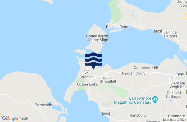Mappa delle maree di Strandhill, Ireland