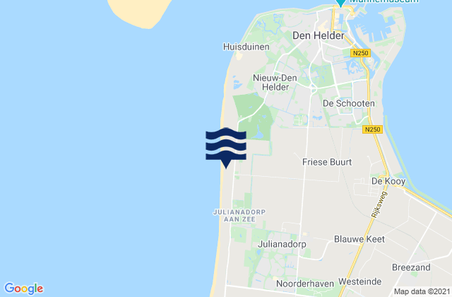 Mappa delle maree di Strandslag Falga, Netherlands