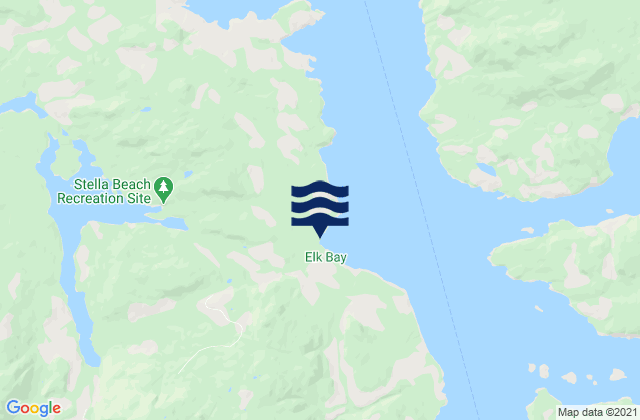 Mappa delle maree di Strathcona Regional District, Canada