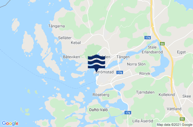 Mappa delle maree di Strömstad, Sweden
