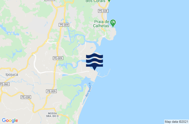 Mappa delle maree di Suape Port, Brazil