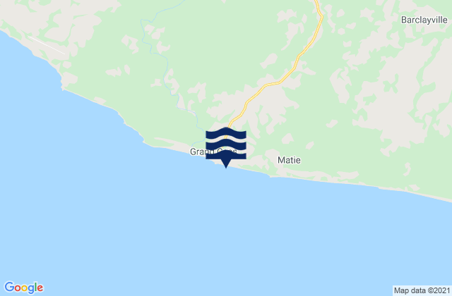 Mappa delle maree di Subbubo Point, Liberia