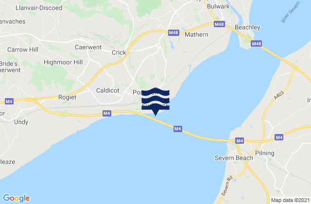 Mappa delle maree di Sudbrook, United Kingdom