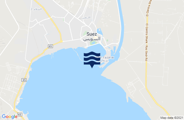 Mappa delle maree di Suez, Egypt