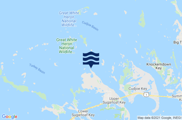 Mappa delle maree di Sugarloaf Key North End Bow Channel, United States