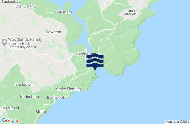 Mappa delle maree di Sugary Cove Beach, United Kingdom