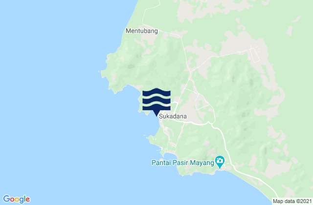 Mappa delle maree di Sukadana (Sukadana Bay), Indonesia