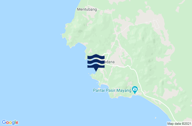 Mappa delle maree di Sukadana, Indonesia