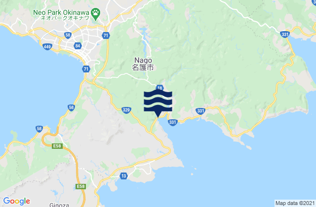 Mappa delle maree di Sukku Ora Wan, Japan