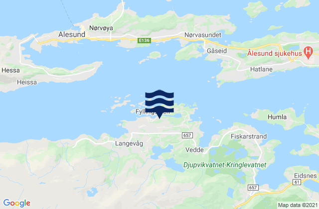 Mappa delle maree di Sula, Norway