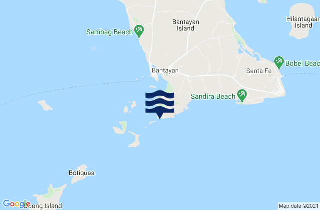Mappa delle maree di Sulangan, Philippines